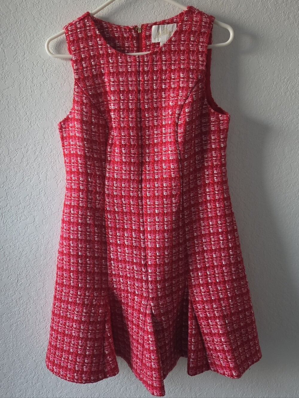 LILLY PULITZER enya boucle dress in cranberry red fiesta